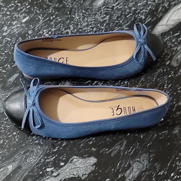 BRAND NEW ROUGE HELUIM DENIM BALLET BOWNOT FLAT SHOE G1 - Picture 11 of 13